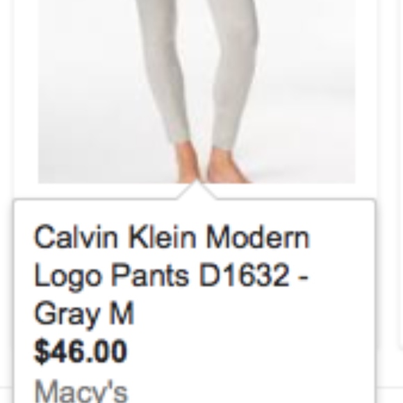 Calvin Klein Gray leggings - Picture 2 of 3